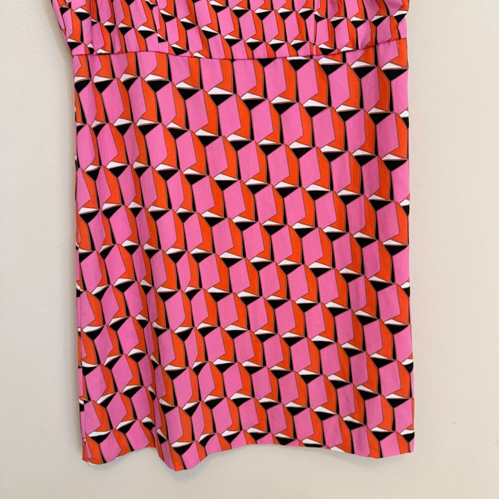 Diane Von Furstenberg X Target Tank Dress 12 Red Mini Geometric Retro Maximalist - Picture 4 of 6